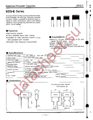 ECQ-E1154KF datasheet  